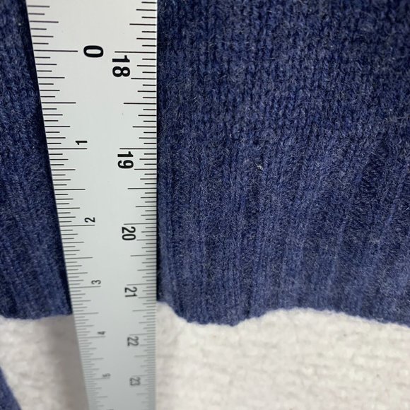 Jill Roberts Sweater Womens XS Blue Knit Cashmere Long Sleeve Crew Pullover - Picture 6 of 7